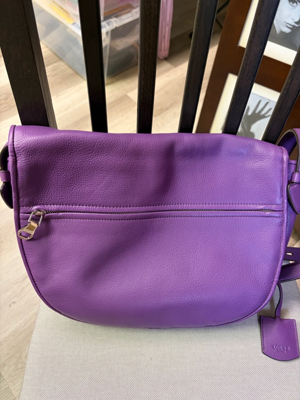 Loewe Violet Leather Crossbody Bag - Picture 2 of 4